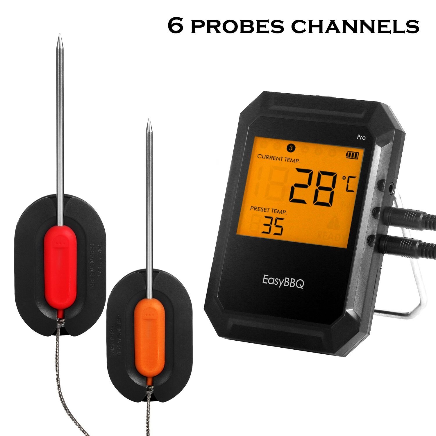 Chugod Pro Smart Wireless BBQ Thermometer With 6 Channels for sale online